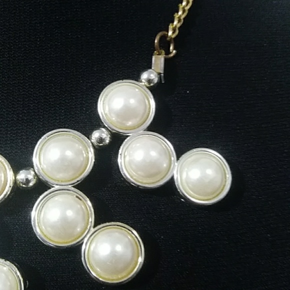 🔥 Sale 🔥Simulated Pearl necklace with a chain - Picture 3 of 5
